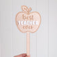 Plant Stake - Teacher Apple