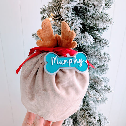 Dog Bone Christmas Gift Tag
