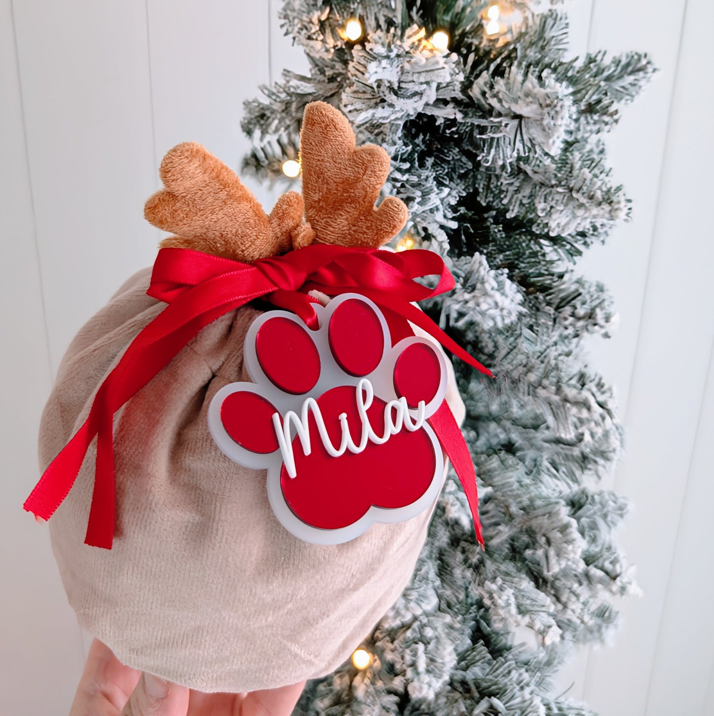 Paw Christmas Gift Tag