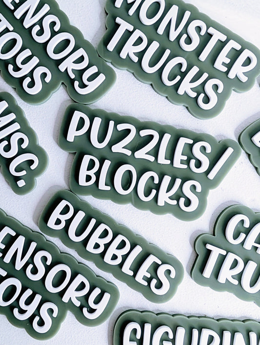 Acrylic Storage Labels