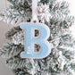 Christmas Letter Ornament with Engraved name