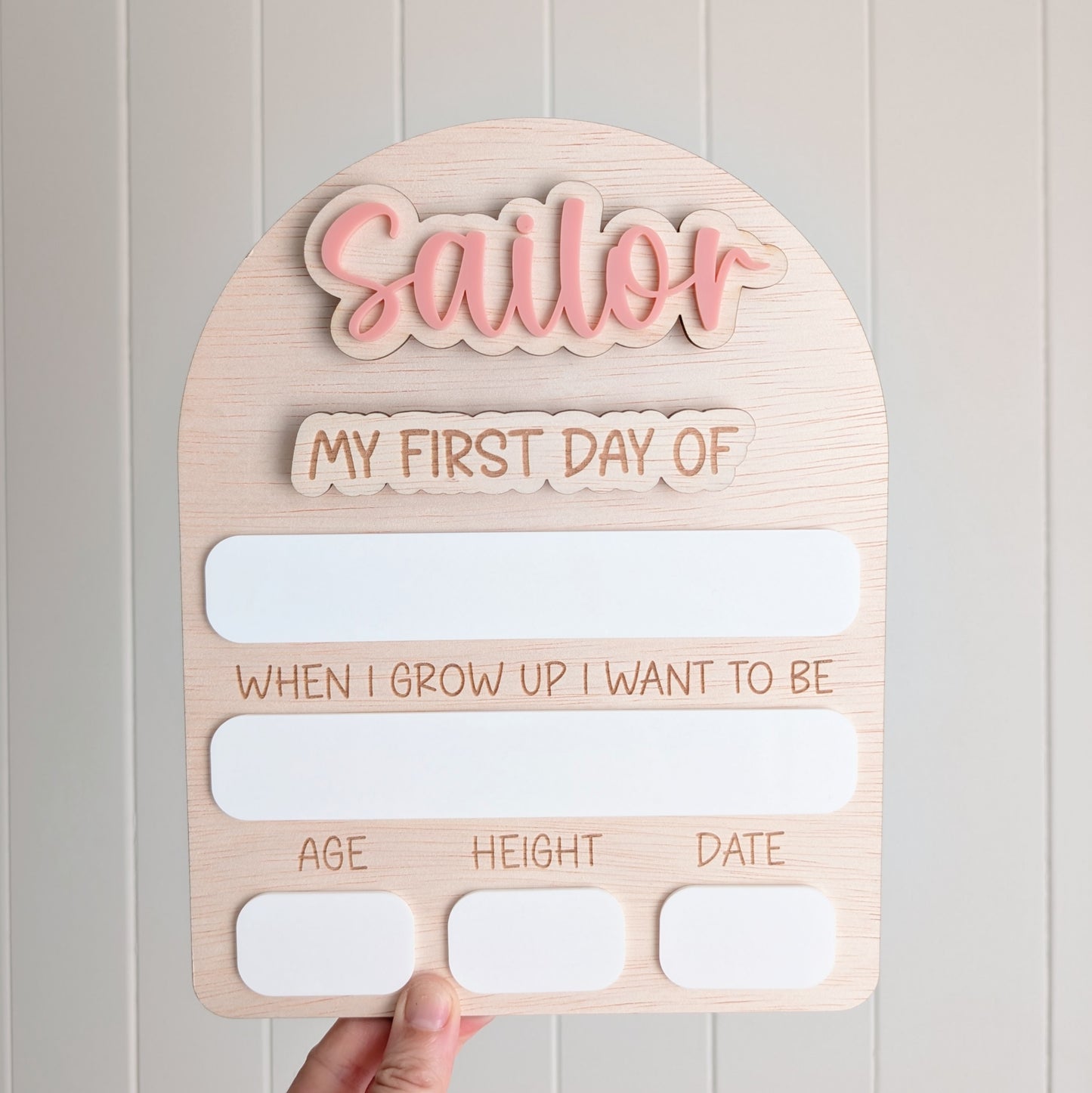 My First Day / My Last Day Personalised Wooden Arch - Classic