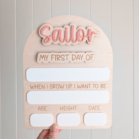 My First Day / My Last Day Personalised Wooden Arch - Classic