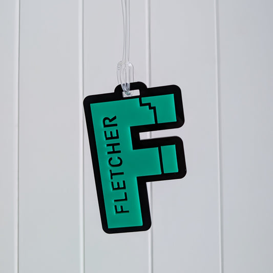 Pixel Letter Bag Tag