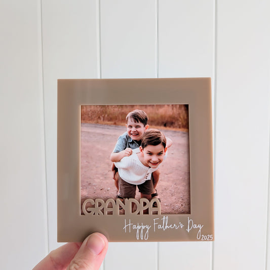 Father's Day Acrylic Photo Magnet - Lou James Creations 