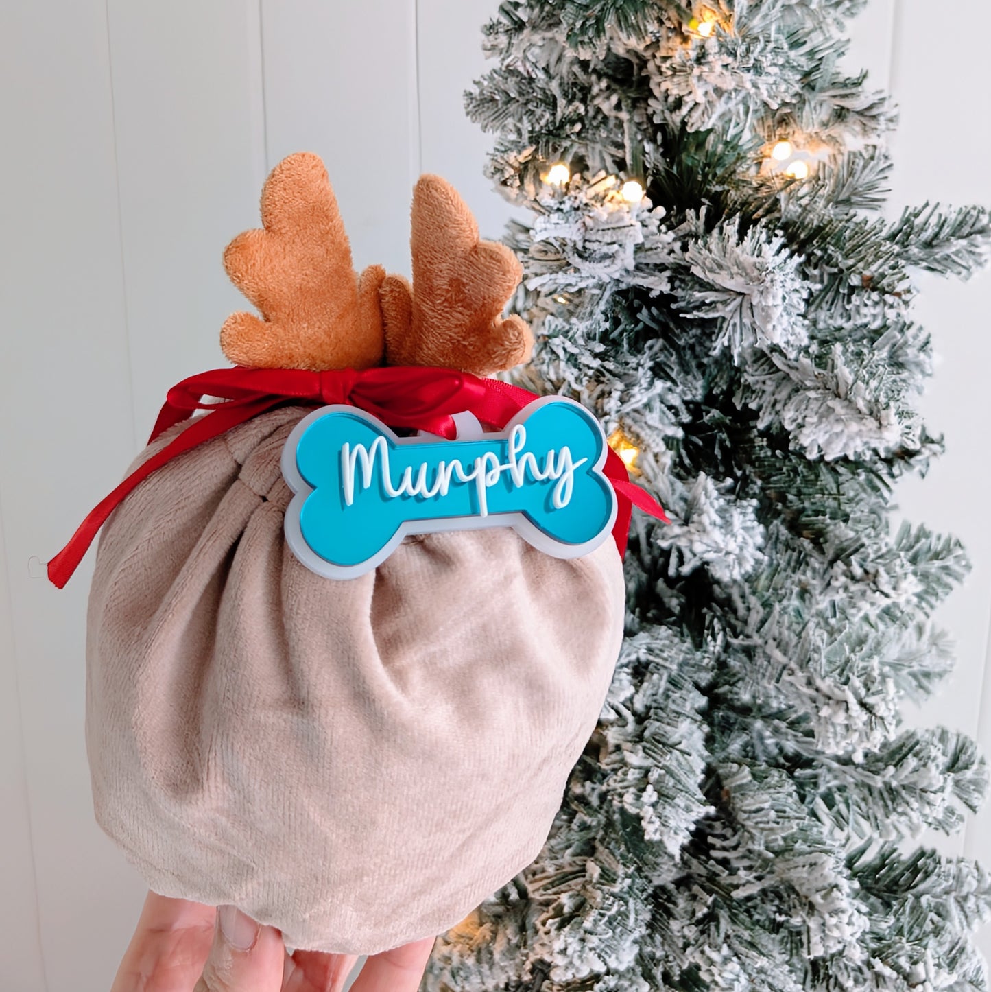 Dog Bone Christmas Gift Tag