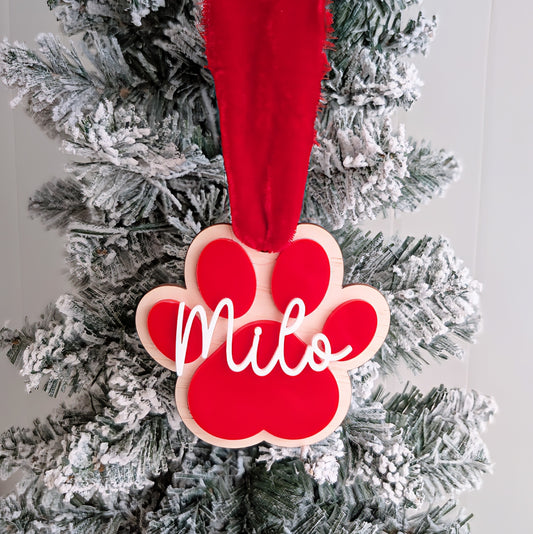 Paw Christmas Ornament