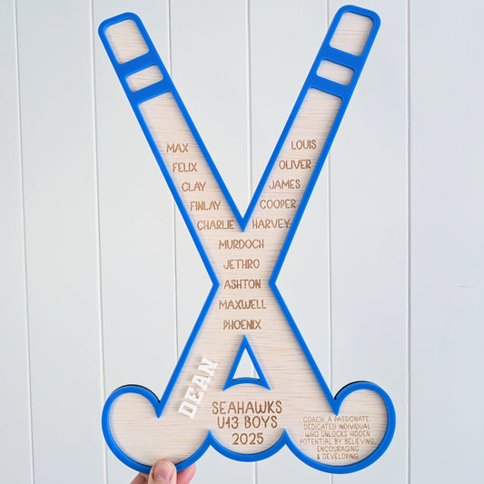 Hockey Wooden Plaque - Coach Gift