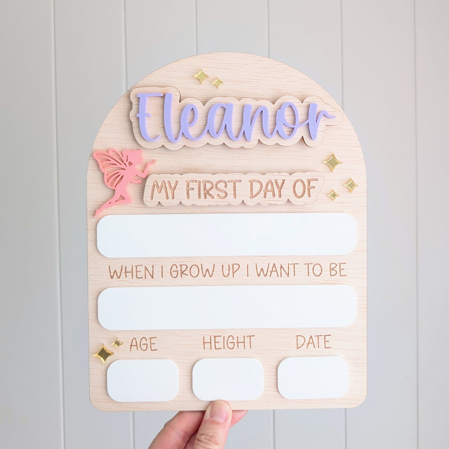 My First Day / My Last Day Personalised Wooden Arch - Fairy