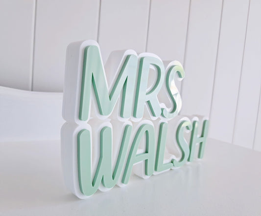 Teacher Name Desk Plaque