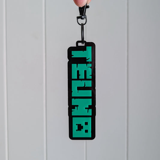 Pixel Name Bag Tag