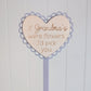 Mother's Day Scallop Heart Plant Stake - Lou James Creations 