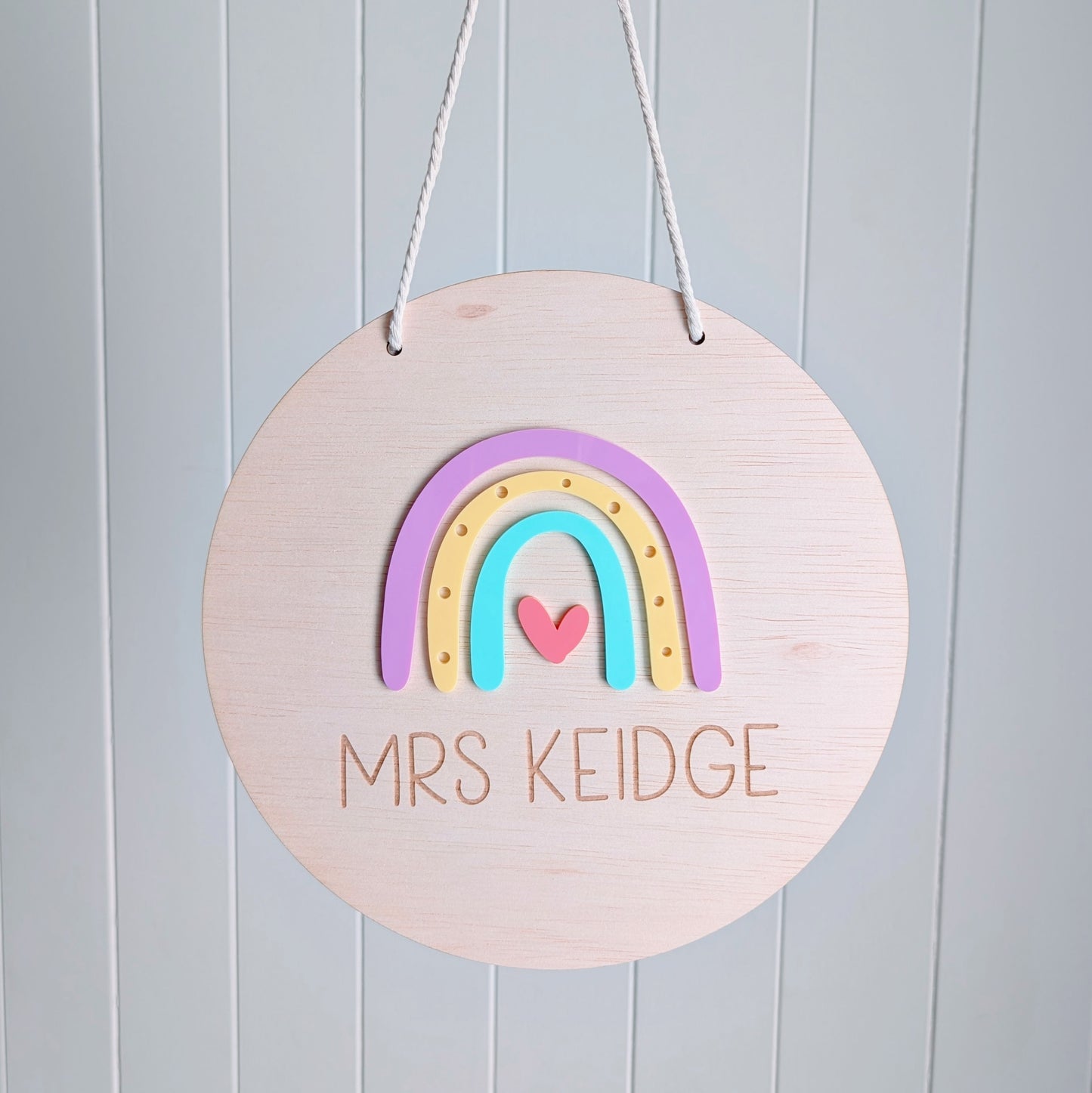 Teacher Rainbow Wall Plaque