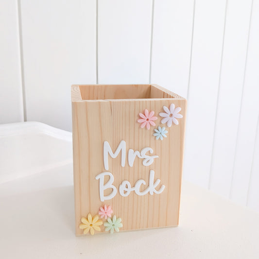 Teacher Pen Holder - Lou James Creations 