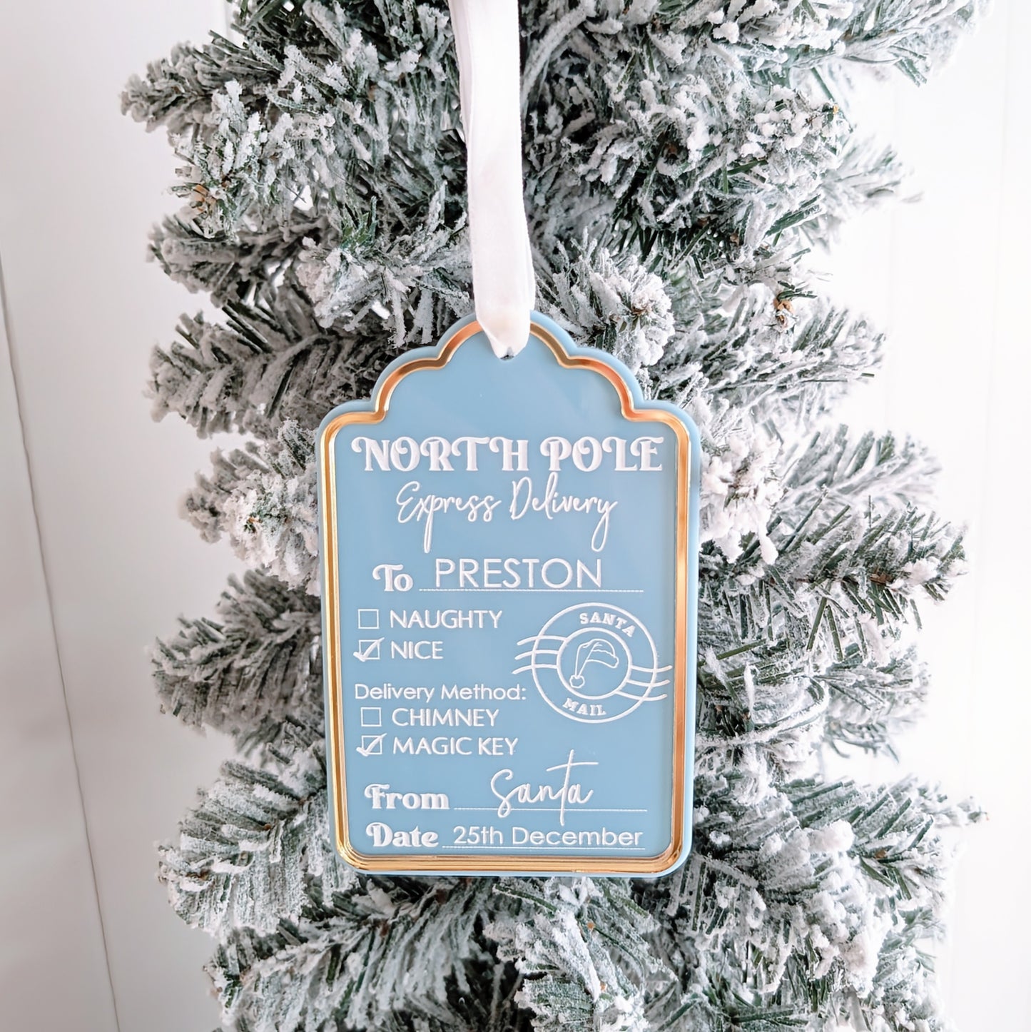 Santa Sack Personalised Tag - Naughty or Nice
