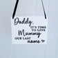 Wedding Sign - Daddy time to give Mummy our last name