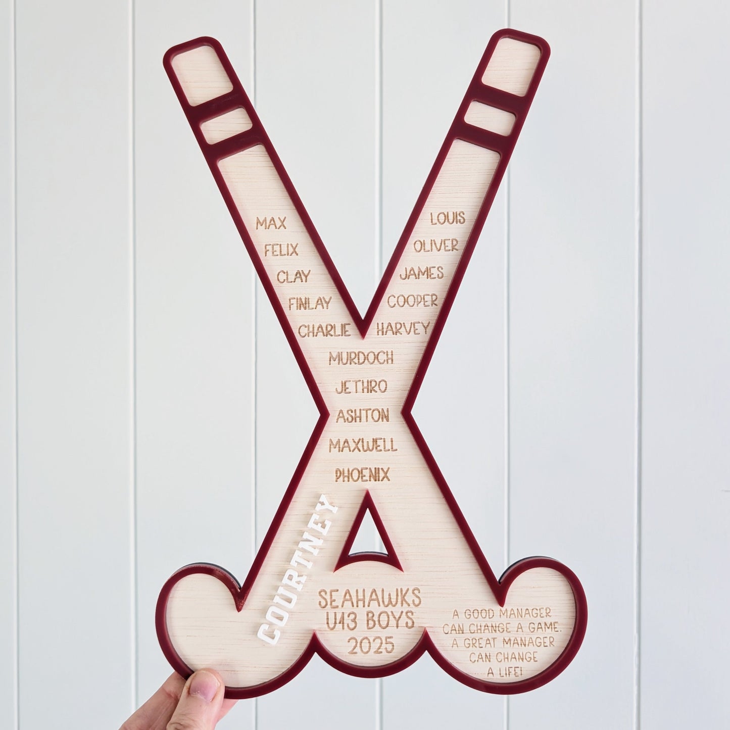 Hockey Wooden Plaque - Coach Gift