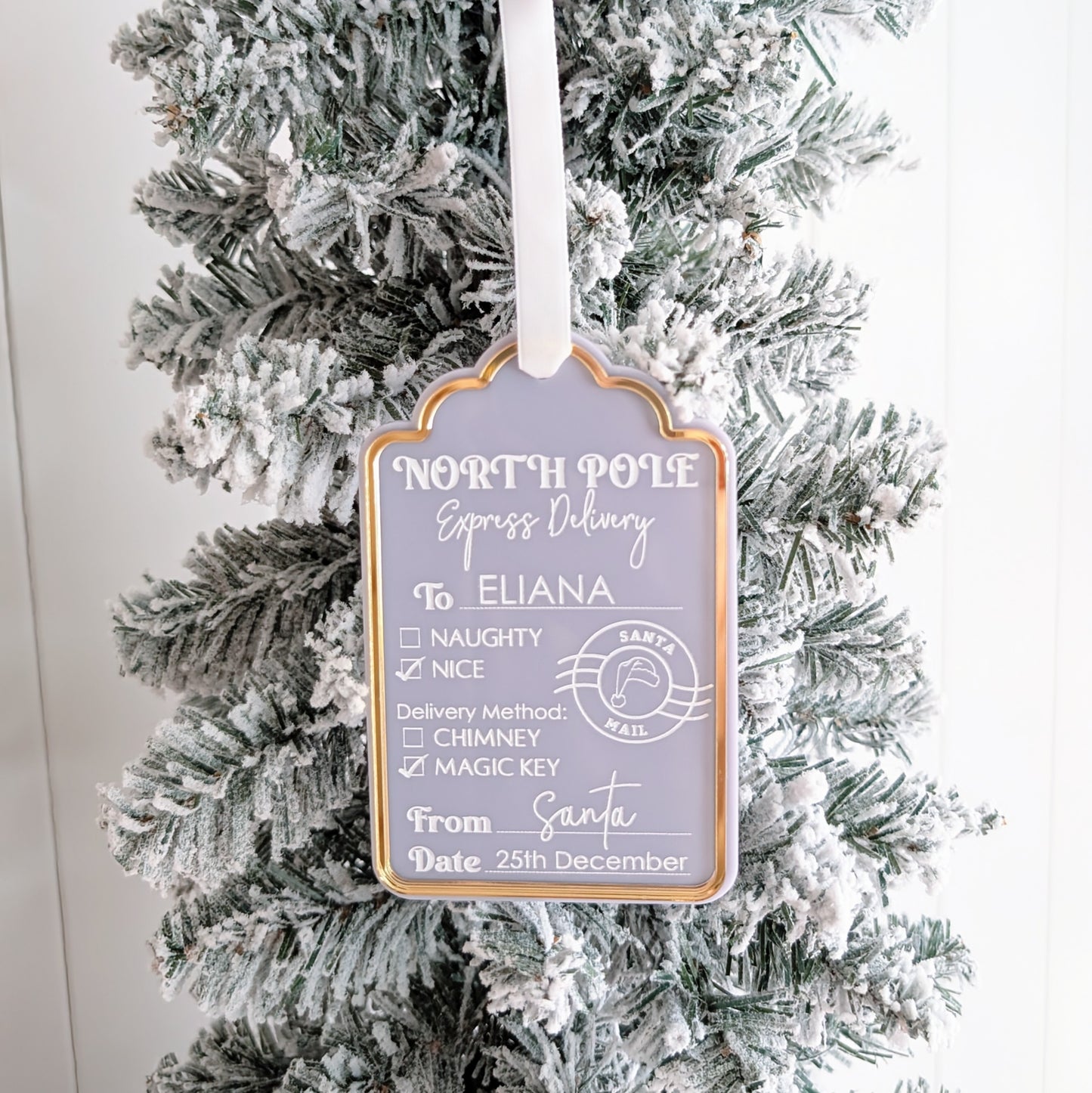 Santa Sack Personalised Tag - Naughty or Nice