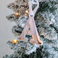 Christmas Letter Ornament with Engraved name