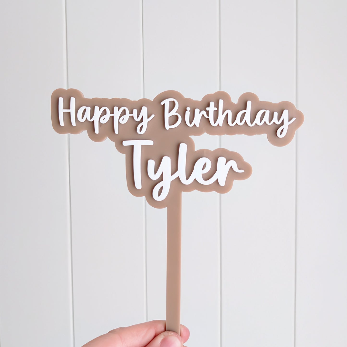 Cake Topper Double Layer - Happy Birthday