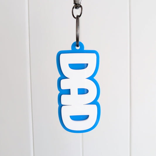 Father's Day Double Layer Keyring - Lou James Creations 