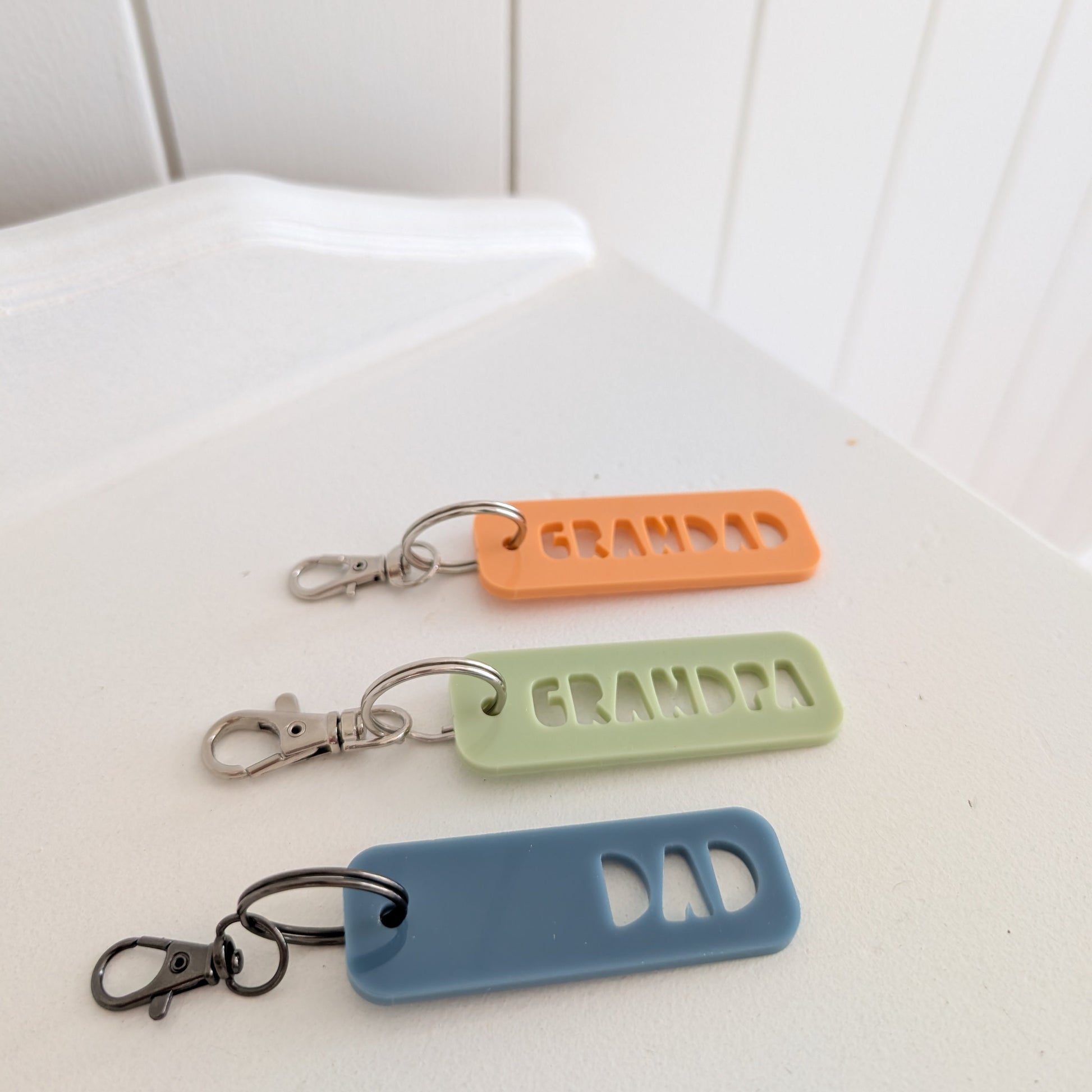 Father's Day Cut Out Keyring - Lou James Creations 